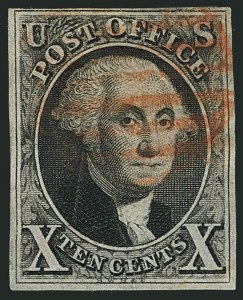 Sale 1116, Lot 3089, 1847 Issue and 1875 Reproduction (Scott 1-4)