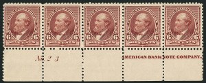 Sale 1116, Lot 3236, 1879-93 American Bank Note Co. Issues (Scott 182-229)