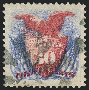 Sale Number 1118, Lot Number 102, 30c 1869 Pictorial Issue Stamps (Scott 121)