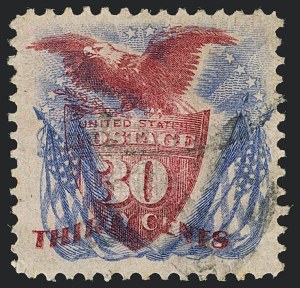 Sale 1118, Lot 104, 30c 1869 Pictorial Issue Stamps (Scott 121)