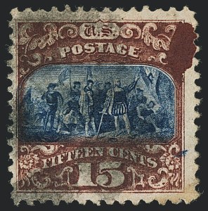 Sale 1118, Lot 80, 15c Type II 1869 Pictorial Issue Stamps (Scott 119)