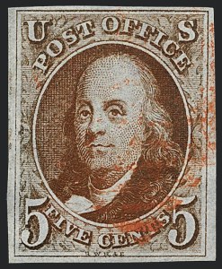 Sale 1120, Lot 1047, 1847 Issue (Scott 1-2)