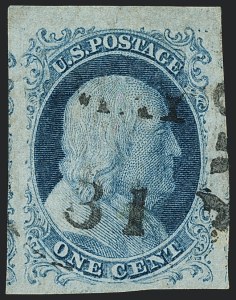 Sale 1120, Lot 1075, 1c 1851-56 Issue (Scott 5-9)