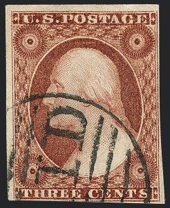 Sale 1120, Lot 1151, 3c 1851-56 Issue (Scott 10-11A)