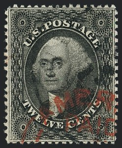 Sale Number 1120, Lot Number 1212, 5c-90c 1857-60 Issue (Scott 27-39) Sale Number 1120, Lot Number 1212, 5c-90c 1857-60 Issue (Scott 27-39)