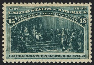 Sale Number 1120, Lot Number 1391, 1893 Columbian Issue (Scott 230-245) Sale Number 1120, Lot Number 1391, 1893 Columbian Issue (Scott 230-245)