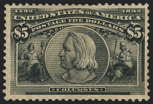 Sale 1120, Lot 1400, 1893 Columbian Issue (Scott 230-245), $5.00 Columbian (245) Sale 1120, Lot 1400, 1893 Columbian Issue (Scott 230-245)
