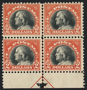 Sale 1120, Lot 1529, 1917-19 Issues (Scott 481-524), $2.00 Orange Red & Black (523) Sale 1120, Lot 1529, 1917-19 Issues (Scott 481-524)