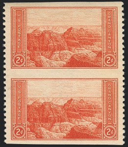 Sale 1120, Lot 1586, Modern Errors (National Parks Issue, Scott 740a-746a)