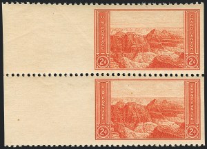Sale 1120, Lot 1587, Modern Errors (National Parks Issue, Scott 740a-746a)