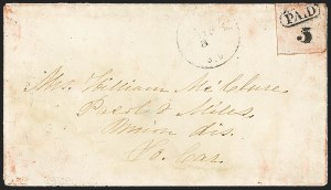Sale 1129, Lot 522, Confederate States: Postmasters Provisionals, New Orleans thru Unionville