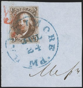 Sale 1133, Lot 19, 1847 Issue (Scott 1-1d)
