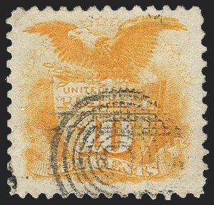 Sale 1133, Lot 205, 10c-12c 1869 Pictorial Issue, off-Cover (Scott 116-117)