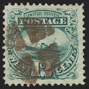 Sale 1133, Lot 213, 10c-12c 1869 Pictorial Issue, off-Cover (Scott 116-117)