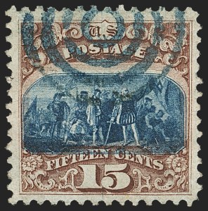 Sale 1133, Lot 220, 15c 1869 Pictorial Issue, off-Cover (Scott 118-119b)