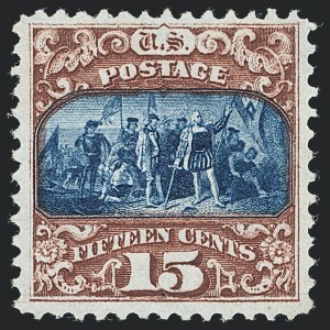 Sale 1133, Lot 227, 15c 1869 Pictorial Issue, off-Cover (Scott 118-119b)