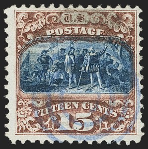 Sale 1133, Lot 228, 15c 1869 Pictorial Issue, off-Cover (Scott 118-119b)