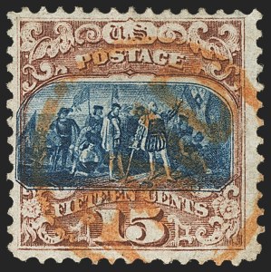 Sale 1133, Lot 232, 15c 1869 Pictorial Issue, off-Cover (Scott 118-119b)