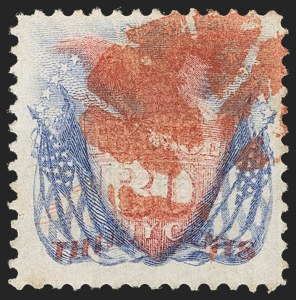 Sale 1133, Lot 258, 24c-30c 1869 Pictorial Issue, off-Cover (Scott 120-121)