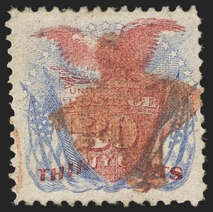 Sale 1133, Lot 264, 24c-30c 1869 Pictorial Issue, off-Cover (Scott 120-121)