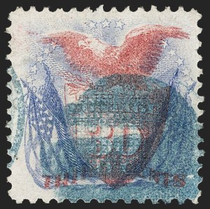 Sale 1133, Lot 266, 24c-30c 1869 Pictorial Issue, off-Cover (Scott 120-121)