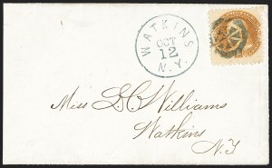 Sale 1133, Lot 290, 1c-3c 1869 Pictorial Issue Covers (Scott 112-114)