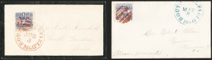 Sale 1133, Lot 298, 1c-3c 1869 Pictorial Issue Covers (Scott 112-114)