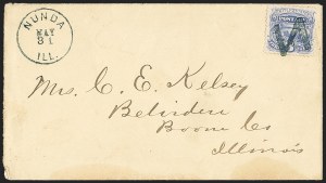 Sale 1133, Lot 302, 1c-3c 1869 Pictorial Issue Covers (Scott 112-114)
