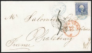 Sale 1133, Lot 310, 6c-15c 1869 Pictorial Issue Covers (Scott 115-119)
