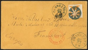Sale 1133, Lot 312, 6c-15c 1869 Pictorial Issue Covers (Scott 115-119)