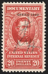 Sale 1133, Lot 568, Second Issue thru Private Die Revenues and Revenue Group Lots