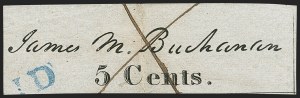Sale 1134, Lot 1, Postmasters Provisionals