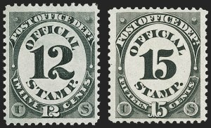 Sale 1135, Lot 535, Post Office Department (Scott O47-O56)