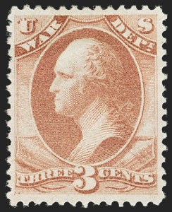 Sale 1135, Lot 565, War Department (Scott O83-O93), 3c War (O85) Sale 1135, Lot 565, War Department (Scott O83-O93)