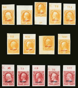 Sale 1135, Lot 588, Complete Set of Imperforate Special Printing