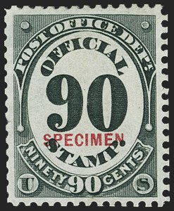 Sale 1135, Lot 649, Official Special Printings - Post Office Department