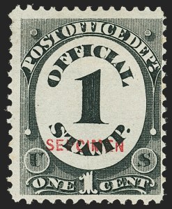Sale 1135, Lot 650, Official Special Printings - Post Office Department