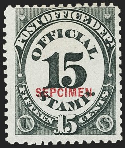 Sale 1135, Lot 652, Official Special Printings - Post Office Department