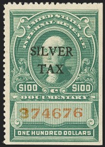 Sale 1140, Lot 1375, Revenues, Silver Tax