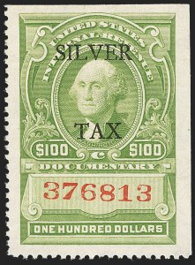 Sale 1140, Lot 1377, Revenues, Silver Tax