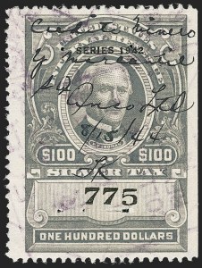 Sale 1140, Lot 1401, Revenues, Silver Tax