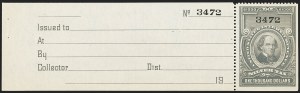 Sale 1140, Lot 1409, Revenues, Silver Tax