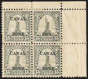 Sale 1140, Lot 1491, U.S. Possessions, Canal Zone