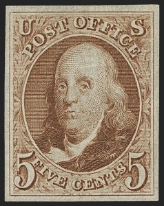Sale 1140, Lot 308, 1875 Reproduction of 1847 Issue (Scott 3-4)