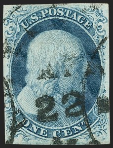 Sale 1140, Lot 320, 1851-56 Issue (Scott 5-17)