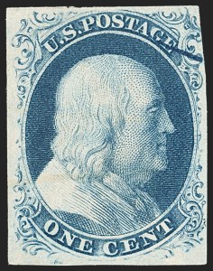 Sale 1140, Lot 323, 1851-56 Issue (Scott 5-17)