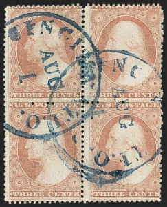 Sale 1140, Lot 365, 1c-3c 1857-60 Issue (Scott 18-26A)