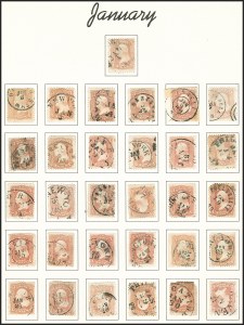 Sale 1140, Lot 418, 1861-66 Issue (Scott 62B-78)