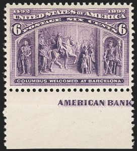 Sale 1140, Lot 605, 1c-50c 1893 Columbian Issue (Scott 230-240)
