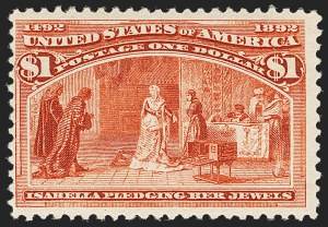 Sale 1140, Lot 615, $1.00-$5.00 1893 Columbian Issue (Scott 241-245)
